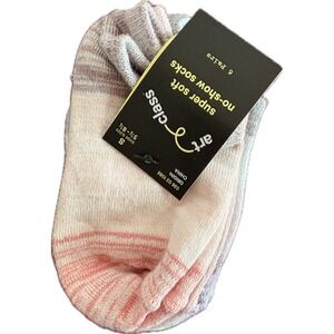 NEW Art Class Girls No Show Socks 6 Pairs‎ Kids Small Size 5.5-8.5 Super Soft